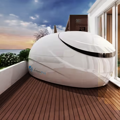 Float tank sitting on balcony 