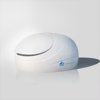 White float tank - front view on a white background