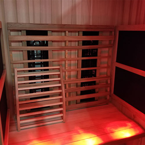 Inside of Finnmark FD-2 Full-Spectrum Infrared Sauna