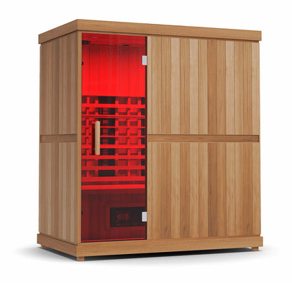 Front view of Sauna on a a white background 