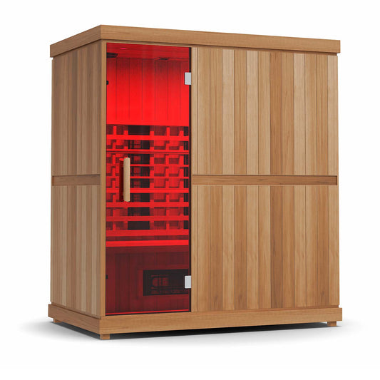 Front view of Sauna on a a white background 